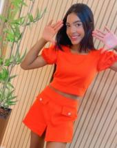 Conjunto Infanto Juvenil Alfaiataria Short e Blusa Atacado 44 Goiânia