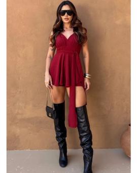 Macaquinho de Alcinha com Cinto Amarração