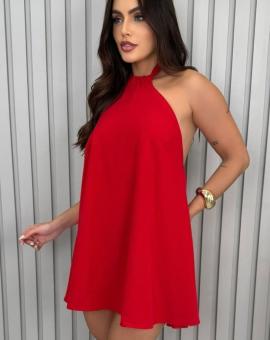 Vestido Curto Soltinho Gola Alta