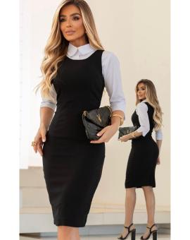 Vestido Tubinho Midi sem Manga