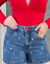 Bermuda Jeans Feminina Bordadinha Atacado 44 Goiânia