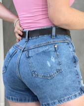 Bermudinha Jeans Curta com Cinto Atacado 44 Goiânia