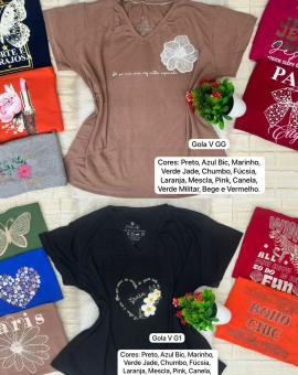 Blusa Plus Size Feminina Estampada