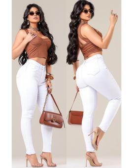 Calça Feminina Jeans Premium Branca