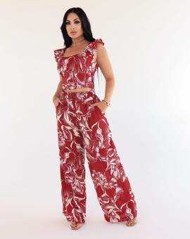 Conjunto Feminino Estampado no Crepe Dunas