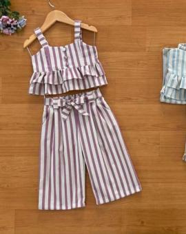 Conjunto Infantil Listrado Calça e Blusa