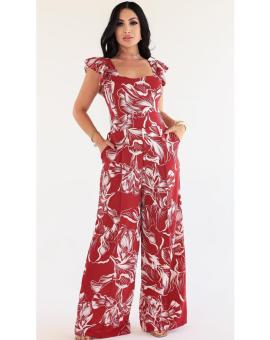 Macacão Feminino Longo Soltinho Estampado