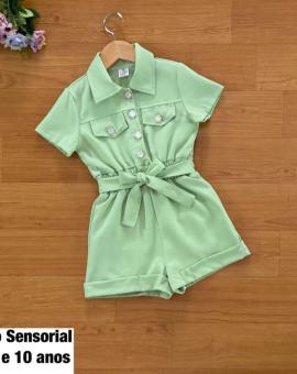 Macaquinho Infantil de Manga com Cinto