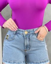 Short Jeans Claro Curto Feminino Atacado 44 Goiânia