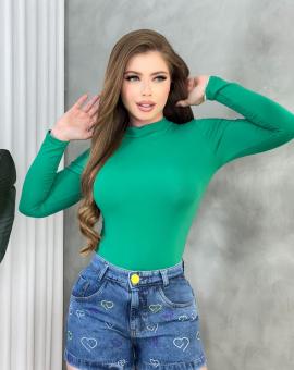 Short Jeans Feminino Bordado Coração