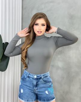 Short Jeans Feminino Detalhes Destroyed