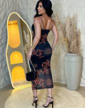 Vestido de Alcinha no Tule Estampado Atacado 44 Goiânia