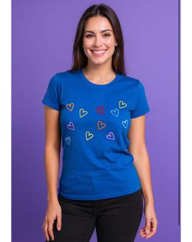 Camiseta Feminina Estampa de Coração