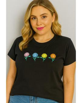 Camiseta Feminina Estampada 100% Algodão