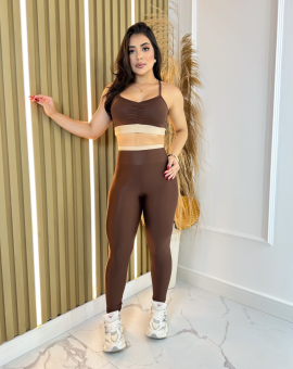 Conjunto Feminino Top e Calça Suplex Power