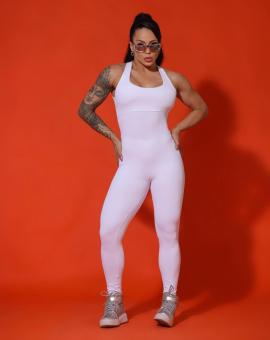 Macacão de Academia Feminino Branco