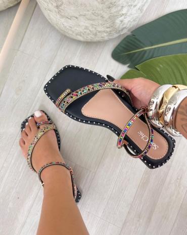 rasteirinha-feminina-de-strass-colorido-atacado-rua-44-goiania 