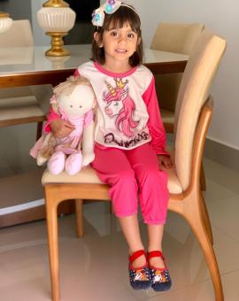 Pijama Infantil Manga Longa Estampado