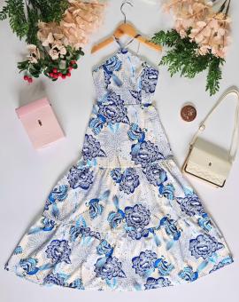 Vestido Longo Infanto Juvenil Estampado