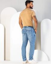 Calça Masculina Slim Jeans Claro Atacado 44 Goiânia