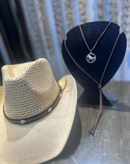 Chapéu Country de Palha Unissex