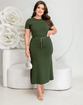 Conjunto Evangélico Saia Midi e Blusa