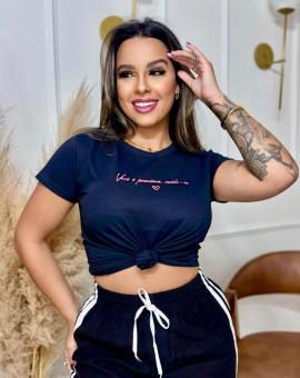 T-shirt Básica Feminina 100% Algodão