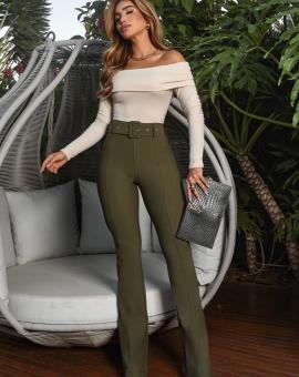 Blusa Ombro a Ombro de Manga Longa