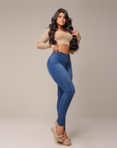 Calça Jeans Feminina com Cós Alto Atacado 44 Goiânia