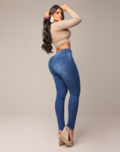 Calça Jeans Feminina com Cós Alto Atacado 44 Goiânia