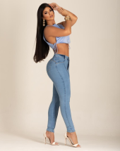 Calça Jeans Feminina Detalhe na Frente Atacado 44 Goiânia