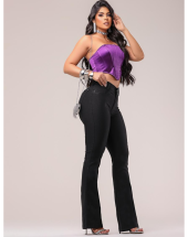 Calça Jeans Feminina Flare Preta Atacado 44 Goiânia