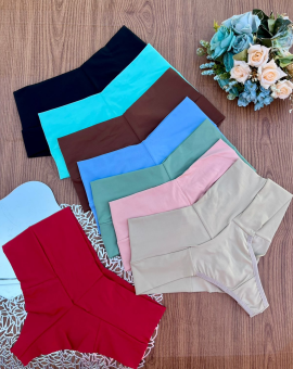 Calcinha Fio Duplo Cós Alto