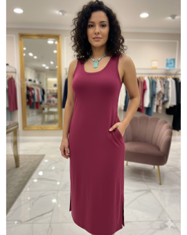 Vestido Midi Cavado no Moletinho