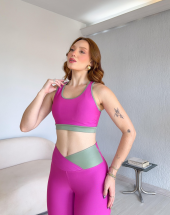Conjunto Feminino de Academia Bicolor Atacado 44 Goiânia