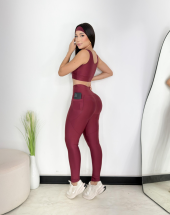 Conjunto Fitness Top e Calça Leg Conjunto Feminino Moda Fitness Premium Atacado 44 Goiânia