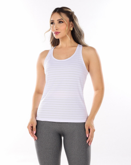 Regata Feminina Para Academia Branca