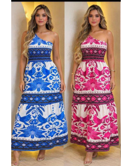 Vestido Estampado Florido Nula Manga