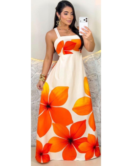 Vestido Longo Alça Larga e Bojo