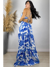 Vestido Longo Florido de Alcinha Decotado Atacado 44 Goiânia