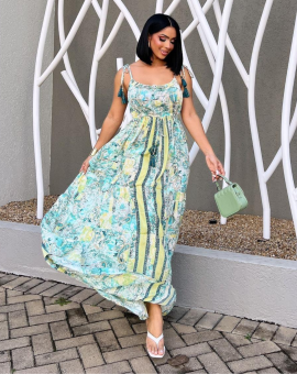 Vestido Longo Indiano de Alcinha