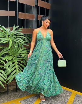 Vestido Longo Indiano Várias Formas Amarração