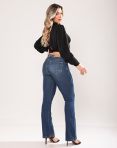 Calça Jeans Feminina Modelagem Reta Atacado 44 Goiânia