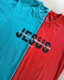 Camiseta Infanto Juvenil 100% Algodão Cristã