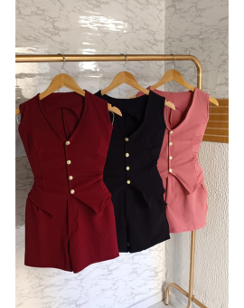 Conjunto Feminino Colete e Shortinho