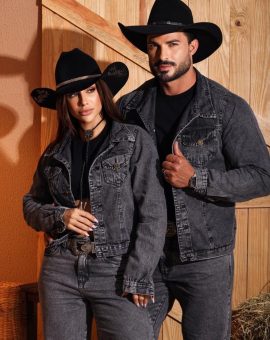 Jaqueta Masculina Jeans Marmorizado