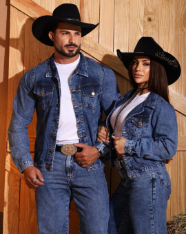 Jaquetinha Country Jeans Feminina Tradicional
