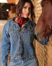 Jaqueta Jeans Premium Tradicional Feminina Atacado 44 Goiânia