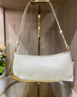 Bolso Ombro Baguete Detalhe Dourado