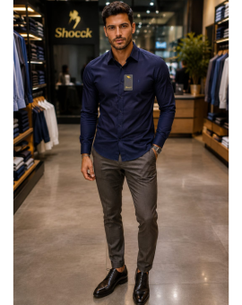 Camisa Social Manga Longa Slim Fit